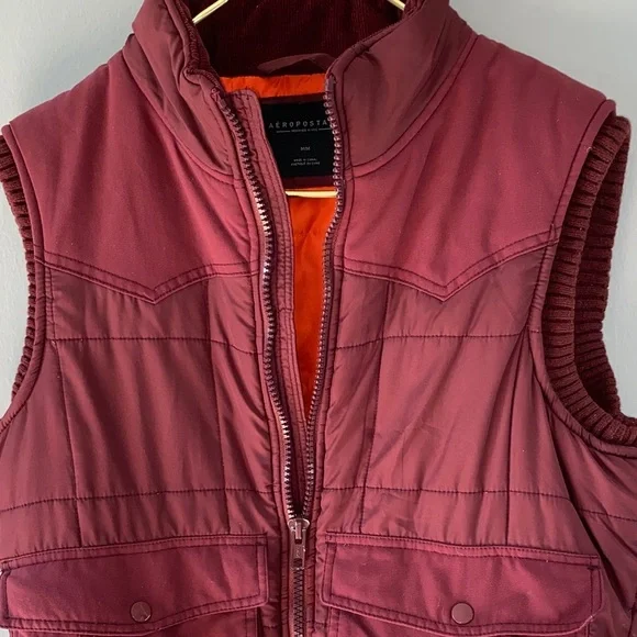 Aeropostale Maroon and Orange Vest - Picture 10 of 15